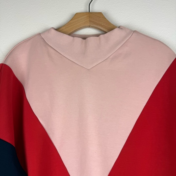 Scotch & Soda Colorblock Scuba Sweatshirt Pink Red Navy - Picture 4 of 12